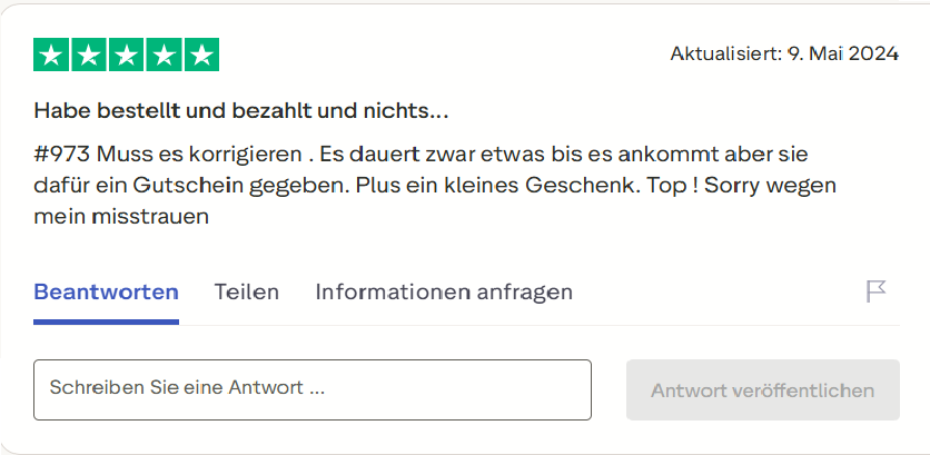 Pharmax customer review on Trustpilot