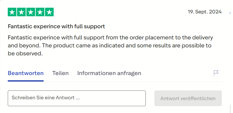 Pharmax customer review on Trustpilot