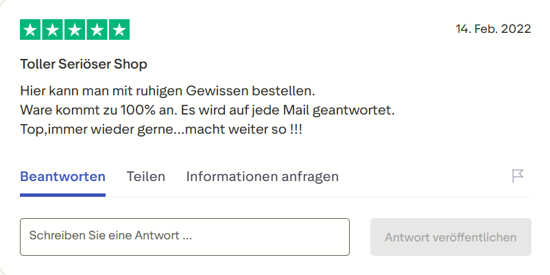 Pharmax customer review on Trustpilot