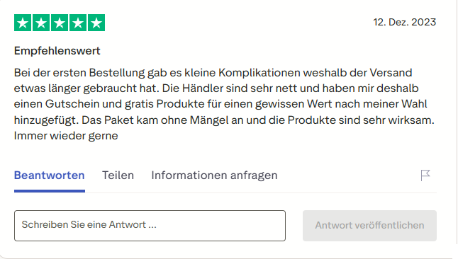 Pharmax customer review on Trustpilot