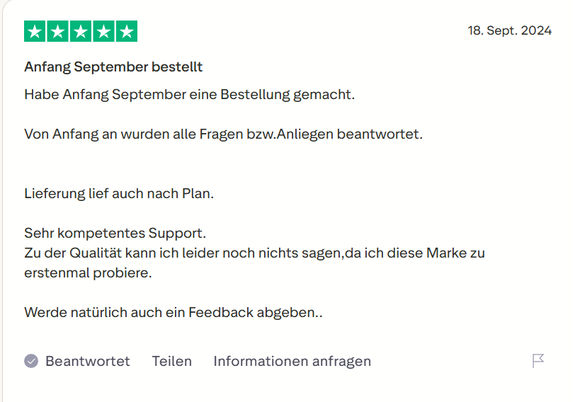 Pharmax customer review on Trustpilot